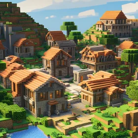 Digital Render of Block Village