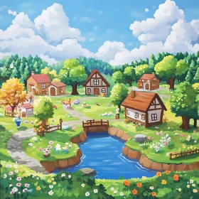 Charming Village in Scenic Countryside Setting