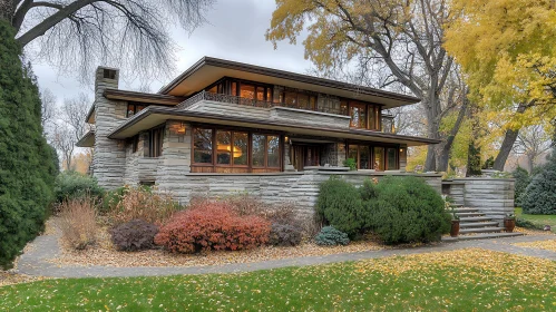 Stylish Architecture Amidst Fall Colors