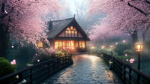 Serene Cottage by the Cherry Blossom Path