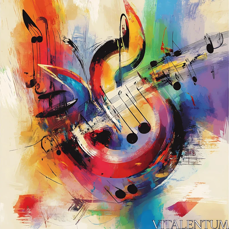 Colorful Music Abstract AI Image