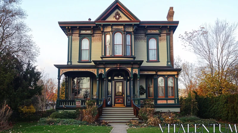 AI ART Victorian House Architectural Beauty