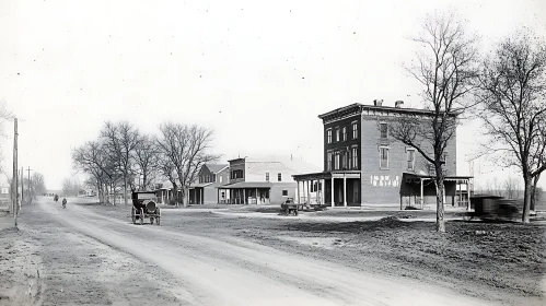 Historic Town Street with Vintage Architecture