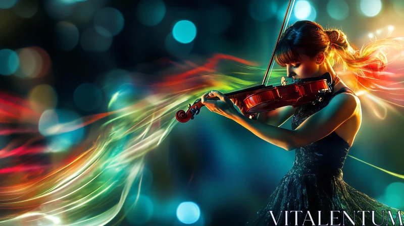 Ethereal Violin Performance AI Image