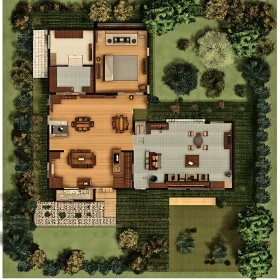 Contemporary Residential Floor Plan