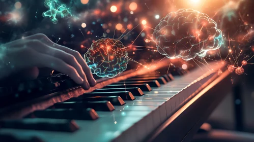 Harmony of Piano and Brain Waves