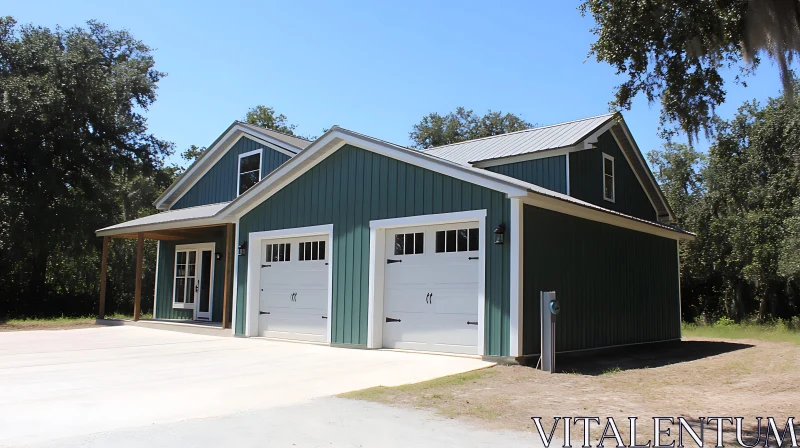 AI ART Contemporary Home with Dual Garage and White Trim