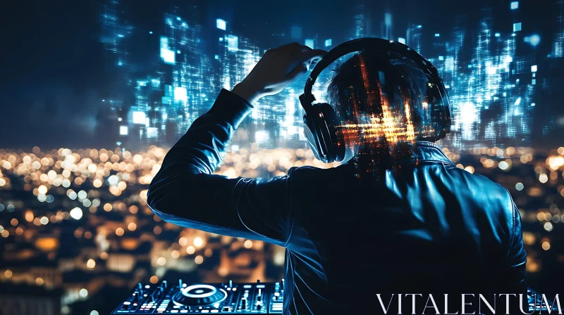 Urban Nightlife DJ Scene AI Image