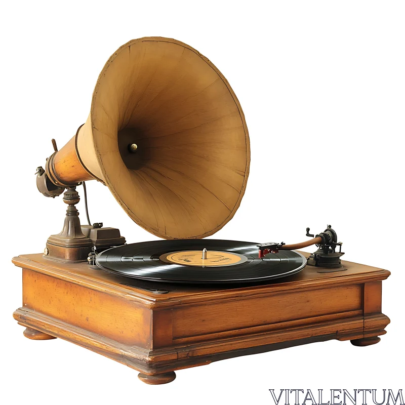 AI ART Retro Gramophone Player