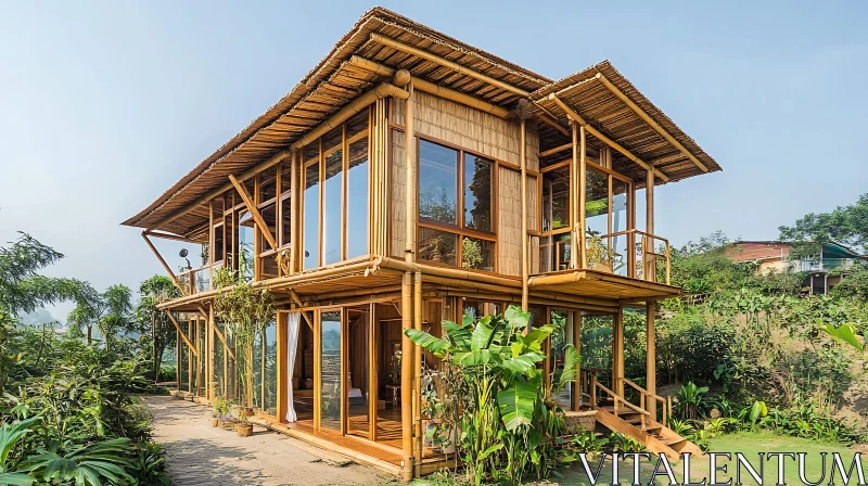 AI ART Eco-Friendly Bamboo Architecture