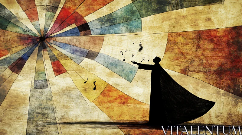 Musical Conductor Abstract Silhouette Art AI Image