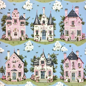 Victorian Cottage Art in Pastel Hues