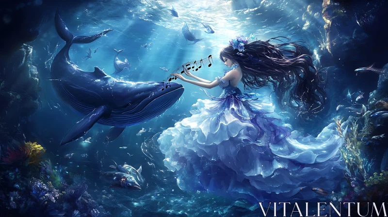 Enchanted Sea Melodies AI Image