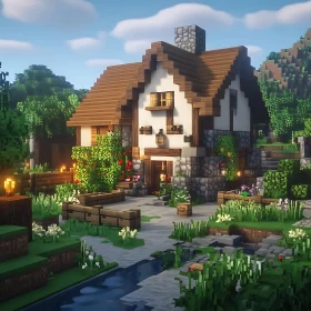 Enchanting Minecraft Cottage in Verdant Setting