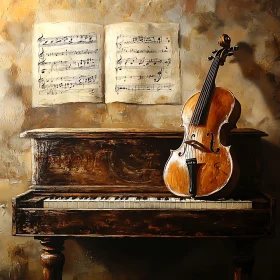 Classical Instruments in Rustic Setting