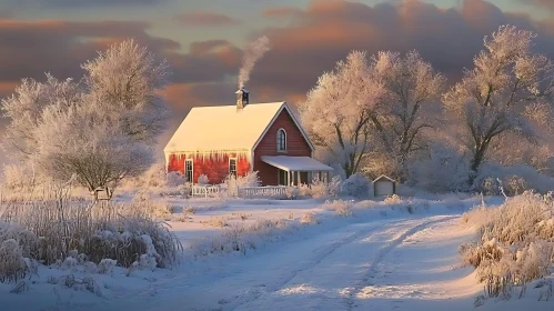 Winter Wonderland with Cozy Cottage