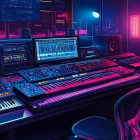 Neon Music Production Studio