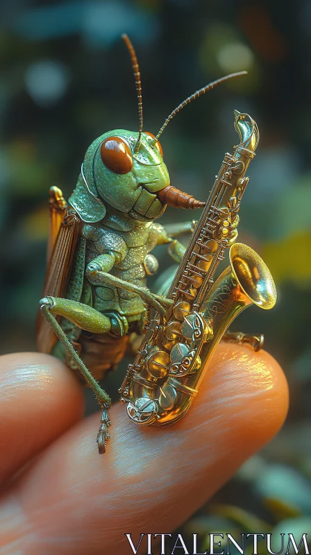 Creative Image of Insect Musician AI Image