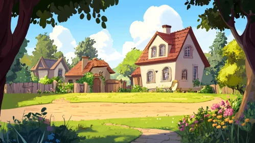 Sunny Countryside Cottage Amidst Nature