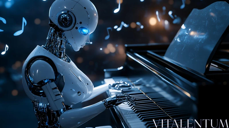 AI ART Mechanical Music: Robot Playing Piano