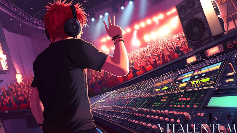 Anime DJ Live Performance AI Image