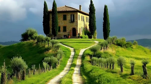 Idyllic Tuscan Countryside Home Amid Verdant Landscape