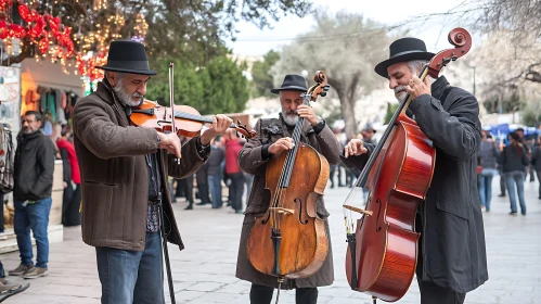 Street Music Performance by Elderly Musicians