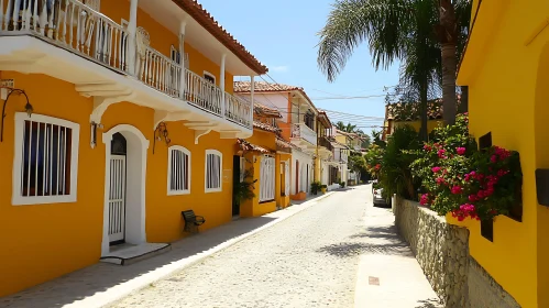 Lively Street Decor in Sunny Weather