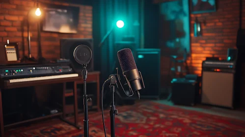 Warm and Inviting Music Production Studio