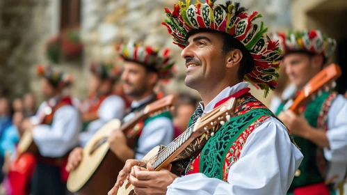 Cultural Music Performance with Traditional Costumes