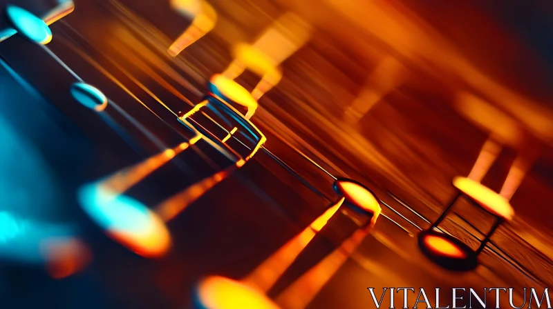 Vibrant Musical Notes in Abstract Style AI Image