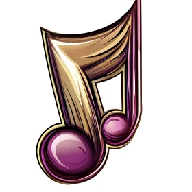 Stylized Musical Note Artwork