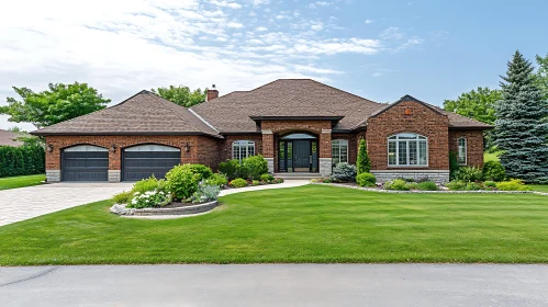 Elegant Brick Residence with Breathtaking Garden