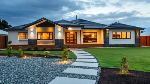 Modern Residence with Well-Kept Front Yard