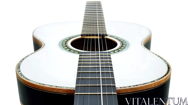 Detailed Acoustic Guitar Close-Up AI Image