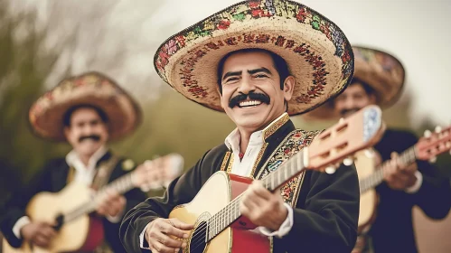 Traditional Musicians Performing in Sombreros