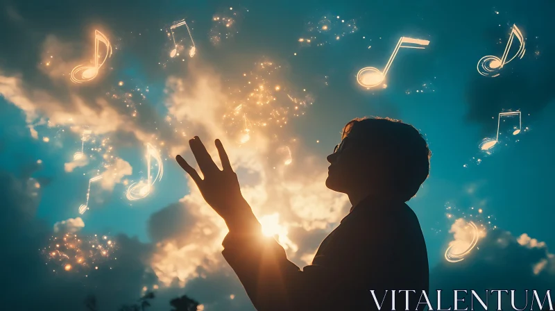 Reaching for the Stars of Music AI Image