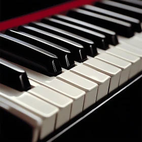 Piano Keyboard Close-Up