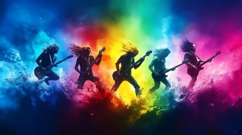 Colorful Guitarists in a Dynamic Scene