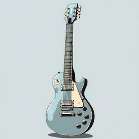 Artistic Vector of Blue Guitar