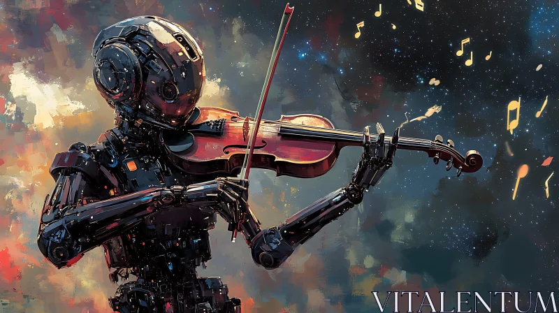 Mechanical Virtuoso in a Cosmic Symphony AI Image