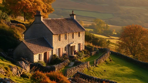 Rustic Stone Cottage in Serene Countryside