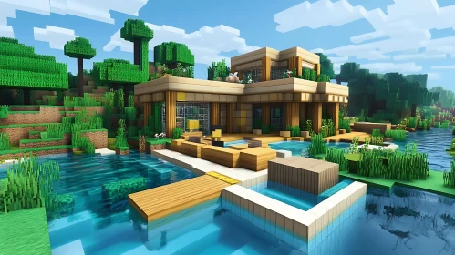 Modern Lakeside Minecraft House