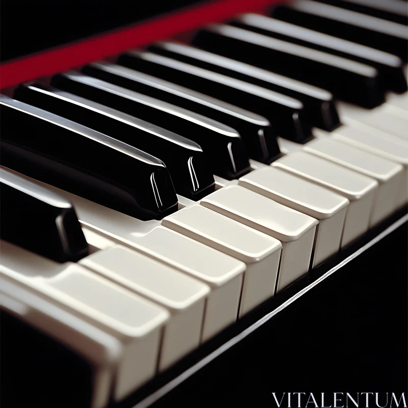 Piano Keyboard Close-Up AI Image