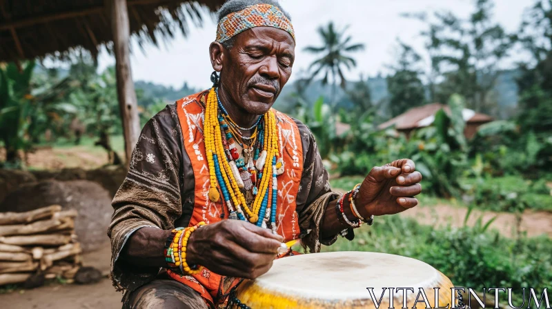 Cultural Drumming and Traditions AI Image