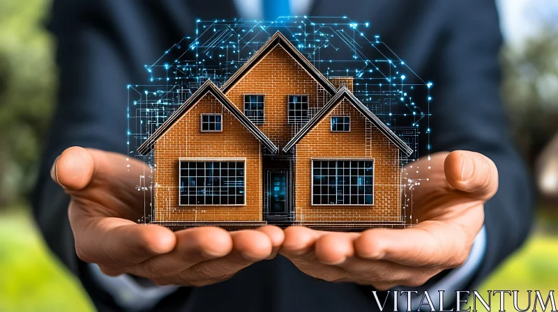 Future of Housing Technology in Hands AI Image