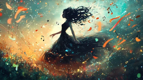 Dancing Woman with Music