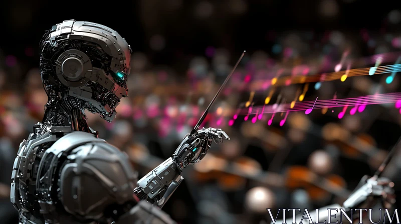 AI Conductor Leading a Symphony AI Image