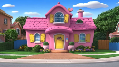 Colorful Whimsical Cartoon House