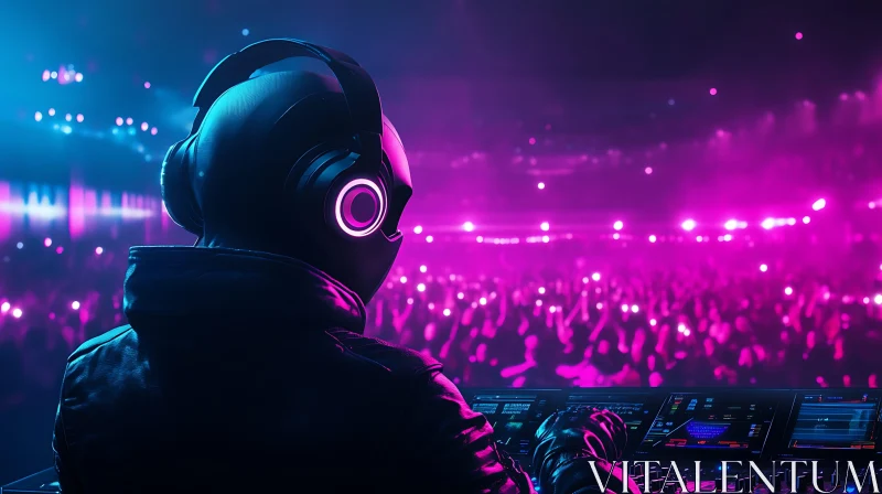 AI ART Tech DJ at Neon Concert